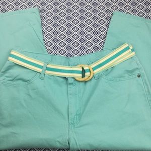 Riders by Lee Capris Aqua with Belt